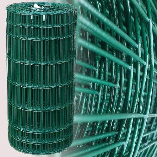 Garmix Gartenzaun 25m Grün Maschendrahtzaun 5 x 10 cm (80cm)