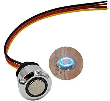 HAMRVL Led Dimmer Switch DC 12V Touch Switch On/Off Dimmer Stepless Dimming Switches as 5-24V Single Color LED Lights Strip Brightness Controller Suitable For 17mm/0.67in Mounting Hole(Touch dimmer A)