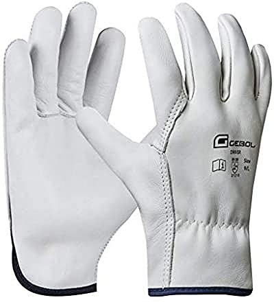Gebol Driver, 1 Paar Arbeitshandschuhe aus hochwertigem Leder, Handschuhe Herren für Bau, Garten & grobe Arbeiten, hohe Widerstandsfähigkeit, 1,1 mm Lederdicke, Sicherheitshandschuhe Gr. XL (Gr. 10)