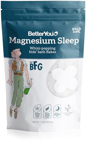 BetterYou Magnesium Sleep Whizz-Popping Kids' Bath Flakes, Pure Zechstein Magnesium Chloride, Aids Relaxation Before Bedtime, in Partnership with The Roald Dahl Story Company