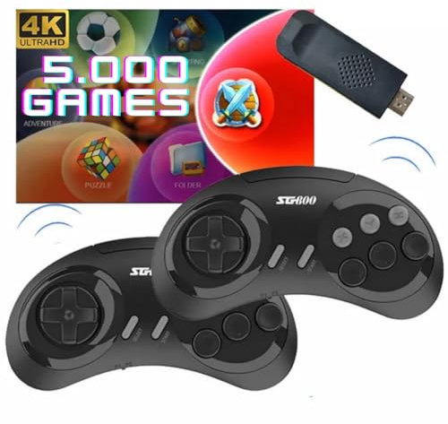 Consola Retro con 5000 Juegos Retro y 2 mandos inalámbricos SG800