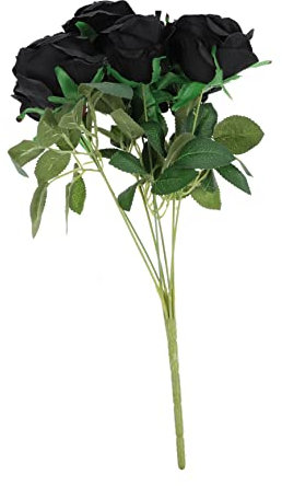 PRETYZOOM Künstlicher Blumenstrauß Aus Schwarzen Rosen Für Hochzeitsdeko Und Home Decor Realistische Kunstblumen Als Fotodekoration Für Besondere Anlässe