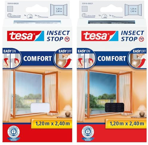 tesa Insect Stop COMFORT Fliegengitter für bodentiefe Fenster & Insect Stop COMFORT Fliegengitter für bodentiefe Fenster