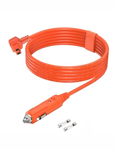 12V/24V KFZ Kühlbox Kabel 3,5Meter, Universal Verlängerungskabel für Kühlbox Dometic, Alpicool, Waeco CF, ARB, Setpower, ICECO, Zigarettenanzünder Stecker Auto Kühlschrank Netzteil Kabel 12V bis 24V