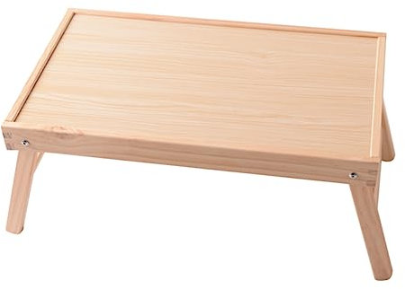 DIYEAH Klappbarer Stabiler Holz-betttisch Multifunktional Als Frühstückstablett Und Laptop-Desk Tragbar Für Bett Sofa Outdoor Mit Faltbaren Beinen Praktischem Serviertablett Und Kompakter