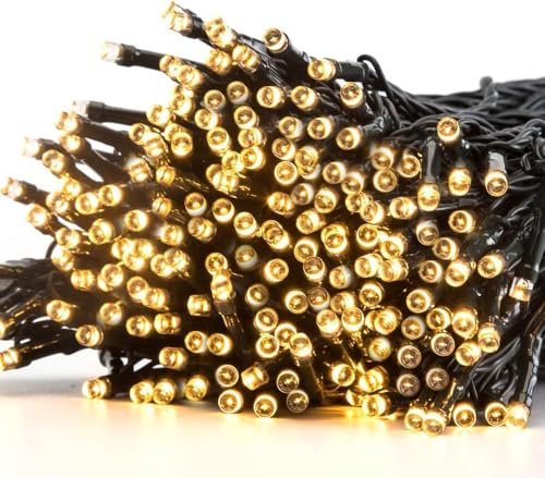 Avoalre Christmas String Lights Battery Powered 40m 300LEDs Fairy Light Indoor Outdoor Auto Timer Decoration with 8 Changing Modes for Xmas, Christmas Tree,Wedding, Party, Birthday (Warm White) | Battery Powered, Auto Timer, 8 Modes, Indoor Outdoor Wedding & Holiday Decoration