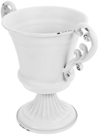 HYTROVE Jarrón Único Estilo Retro Pedestal Alto, Maceta De Exterior Clásica De Cerámica, Urna Decorativa para Flores y Centros De Mesa, para Jardín, Porche y Decoración del Hogar