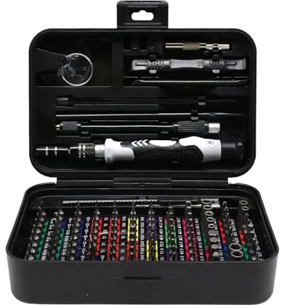 Jeu de Tournevis de Précision,Tournevis Magnétiques Électroniques 132 Pièces - Forets Outils à Main Kit Multifonction Pour Console de Jeu et Montre