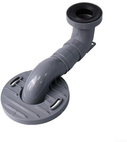 Sifone per WC regolabile in PVC, a prova di perdite e a prova di perdite, progettato per tubi di scarico da 110 mm e adatto per diverse configurazioni di WC (300 mm)