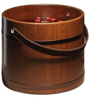 Cubo de baño de madera para pies, lavabo relajante natural, bañera de madera para remojo de pies, para personas mayores, mujeres, hombres, padre, madre, papá, mamá
