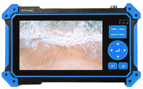 Disttocate Tester per Telecamere 8MP AHD CVI TVI, Video Compatibile VGA da 5 Pollici per il Test di Sistemi di Telecamere di Sicurezza CCTV.