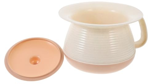SOESFOUFU Pot de Chambre Bébé avec Couvercle en Polypropylène Résistant et Léger Pot de Chambre Portable pour Urinoir de Chevet Pratique et Facile à Nettoyer Couleur Café