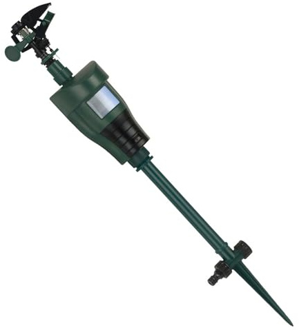 Aspersor con Sensor de Movimiento, aspersor Ajustable Activado por Movimiento de 360° para Proteger Las Plantas, desaliento Animal para el jardín