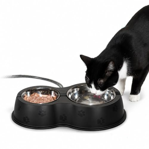 K&H Pet Products Beheizte Thermo-Kitty Café Outdoor Beheizte Katzennäpfe Feral Cat Futterstation - Nie Wieder gefrorenes Futter oder Wasser