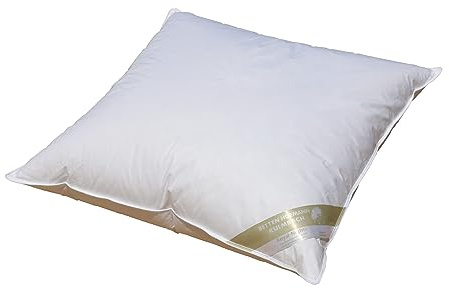 Betten Hofmann Canada Feder Daunen Kissen Kopfkissen Federkissen, 80x80 cm, 950 g Füllung, 15% Daunenanteil, mittelfest, Naturprodukt, waschbar
