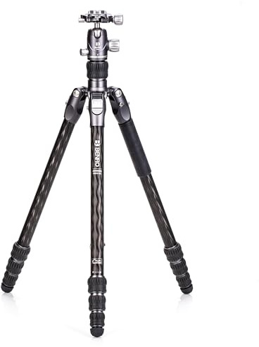 Benro Carbon Fibre Zero Series Tripod/Monopod with VX20 Ballhead, 5 Leg Sections, Twist Leg Locks, Padded Carrying Case (FRHN14CVX20) Max Height 139.5 cm