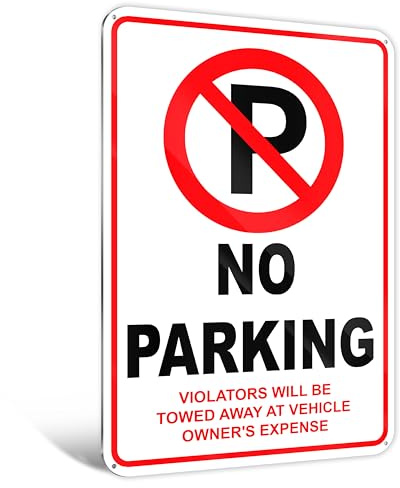 No Parking Signs - Do Not Block Driveway Sign Aluminum 8x12 inches