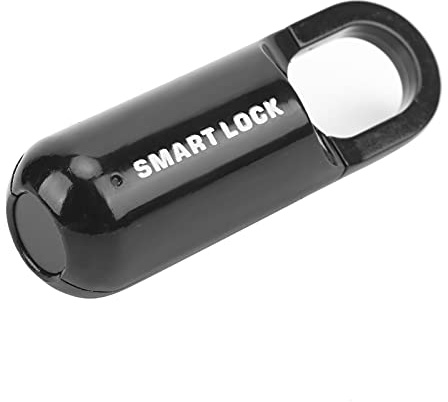 Fingerabdruck-Schubladenschloss Schlüsselloses Sicherheitsschloss Wiederaufladbares Fingerabdruck-Vorhängeschloss für Schließfach, Gepäck, Fitnessstudio, Koffer, Taschen und Box (Schwarz)