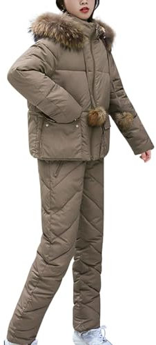 Skianzug Damen, Schneeanzug Damen 2 Teilig Set Skijacke Skihose Winter Warm Schnee Skifahren Sätze Skianzüge Für Damen Outdoor Sport Skibekleidung Snowboarding Mantel Skifahren Skianzug