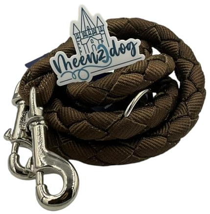 Meenzdog-verstellbare Hundeleine - Handmade in Germany-besonders geeignet für mittelgroße bis sehr große Hunde-Extrem stabil-Umhängeleine und Doppelleine 3fach verstellbar - Magenta (2,5m)