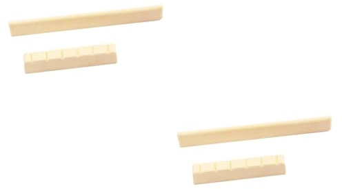 Abaodam 2stücke Ersatz Steg Und Sattel Für Klassische Gitarren Gelber Gitarrensattel Und Nut Installieren Passend Für Konzertgitarren Langlebiges Material Für Musiker