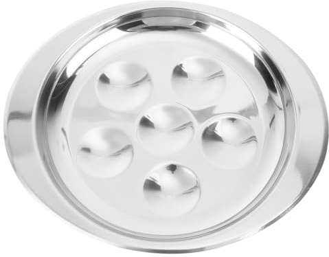 Zerodeko Set di 6 piatti per lumache piatte per utensili da cucina e servizio