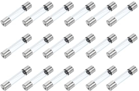 QUARKZMAN 18 Stück Glassicherung 6 x 30mm, 5A Schnellschlag Auslösecharakteristik 250V Sicherung für Leiterplatten Elektronische Geräte Haushaltsgeräte