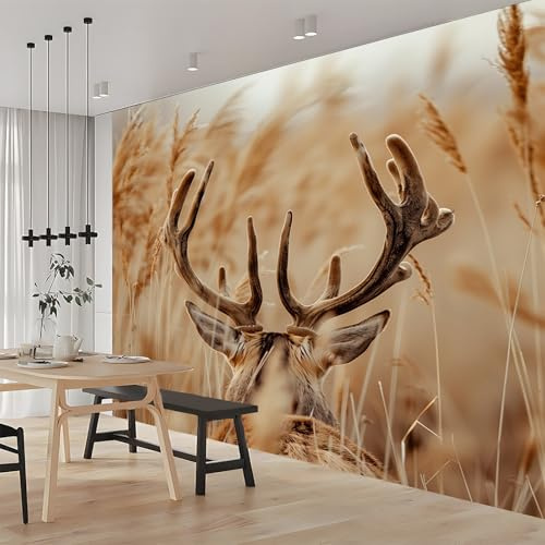 Art Papel Tapiz Fotográfico Ciervo Animal Papel Pintado no Tejido Lana Decoración De Pared Sala Cuarto Póster Mural para Sala de estar Dormitorio Infantil Decoración