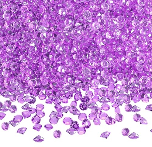 TOAOB 5000 Stück 4.5 mm Lila Acryl Kristalle Diamanten Tischstreuer Deko | Konfetti Klare Strasssteine für Tischdekoration Hochzeit Braut Dekoration Vasenperlen