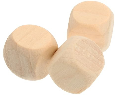 Dés Vierges en Bois Carrés 500 Pcs 18mm pour Projets DIY Créatifs
