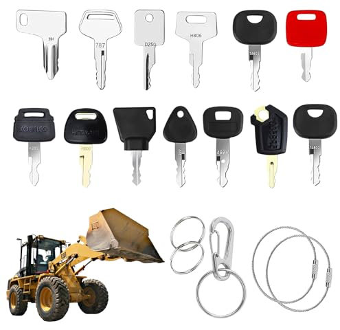 18 piezas de repuesto de llaves de encendido, universal llaves de interruptor de encendido de repuesto, universal llaves de encendido de repuesto, para máquinas de astillero, excavadora