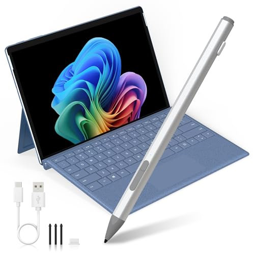 Surface Stift für Microsoft Surface Pro 11/9/8/7/6/5/4/3 - Eingabestift für Microsoft Surface Kompatibel mit Surface Go 3/2/1 & Laptop Studio Book, mit 4096 Druckstufe, Magnetisch und Palm Rejection