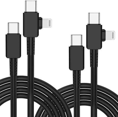 2 in 1 USB C to Lightning/USB C Cable,[2Pcs/6FT] 60W USB C Multi Fast Charging Cable with Type C/Apple Lightning Port iPhone Charger Cord for iPhone 16 15 Pro Max Plus 14 13 12 11/iPad/Samsung S25 S24