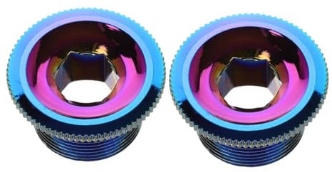 DINHEAROM 2pcs Crankset Arm Bolt Aluminum Alloy Threads Crankset Crank Cover Screw Mountain Bike Arm Fixing Bolt for Cycling