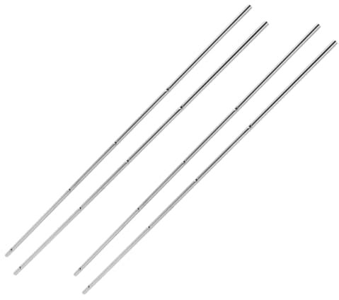 Mipcase 4 Stück Kicker Zubehör Fußball Kickerstange Kickertischteile Operationsstange Aus Metall Ersatzstangen Für Tischkicker Eisen Silver