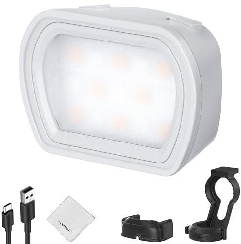 NEEWER BASICS Luce Ausiliaria Magnetica Compatibile con DJI OSMO Pocket 3 Gimbal Camera Creator Combo, Mini Luce di Riempimento LED Ricaricabile USB C con Panno da Pulizia per Selfie Vlog Video, M21