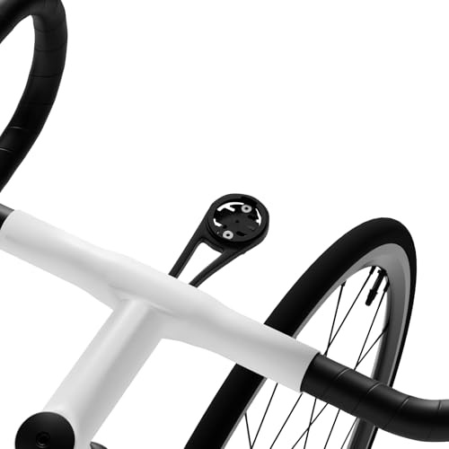 Road Bicycle Handlebars Computer Mount for Garmin Edge Explore, Compatible with Bryton, Wahoo, and CATEYE, Lightweight Aluminum Bike GPS Out Front Mounts, Flashlight and Action Camera Install BlackA