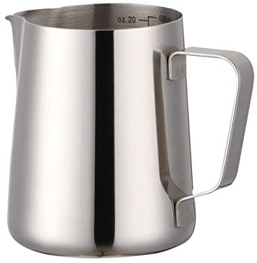 LVUNZJCA Pichet à Mousse de Lait Milk Coffee Cappuccino Latte Art Barista Pitcher Joute Merce pour Le Café(400ml)
