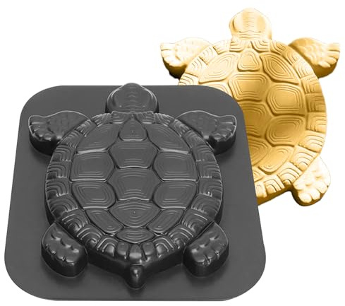 Kustimantu Stampo in calcestruzzo, a forma di tartaruga, per di cemento, progetti artigianali riutilizzabili per principianti professionisti giardinieri