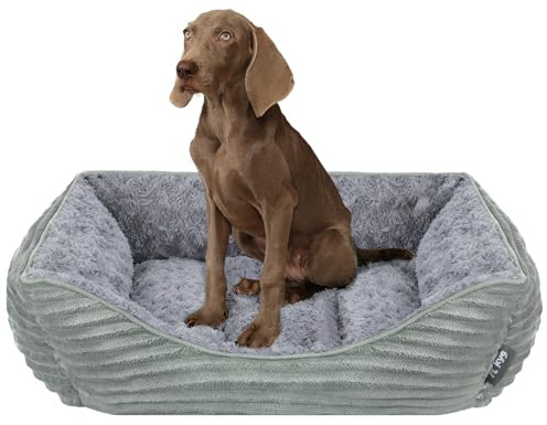 KYG Cama para Perros Medianas, Cama Perro Lavable, Cesta para Perros Mullida, Colchón para Perro Suave y Cálido, 75 x 64 x 19cm