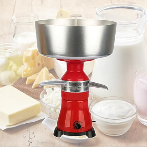 MJMLUCK Mini separatore Elettrico di Panna per Latte, separatore Elettrico di Panna in Lega di Alluminio, Uscita 21 galloni/Ora 80 Litri/Ora, separatore centrifugo di Panna e Burro, 110 V (110 V)