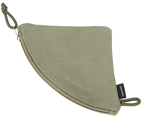 Oytrui Soporte para Filtro de café, Bolsa de Almacenamiento de Lona Reutilizable Impermeable para Papel de Filtro 155 185, con Cremallera de Acero Inoxidable para Viajes, Picnic,
