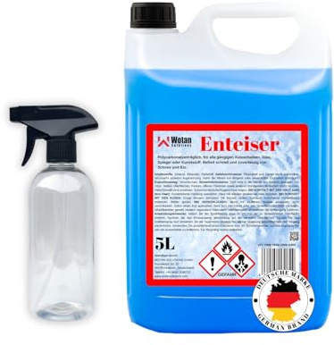 WWotan Solutions Wotan's 5L Scheibenenteiser - Enteiserspray Scheiben Enteiser Auto (5 Liter + 500ml Leere Flasche)