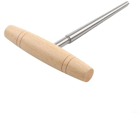 ZWEquipint Herramienta de escariador de clavijas de violín de acero inoxidable con mango de madera, para reparación de agujeros de cuerda de violín de 3/4 y 4/4 y por Luthiers