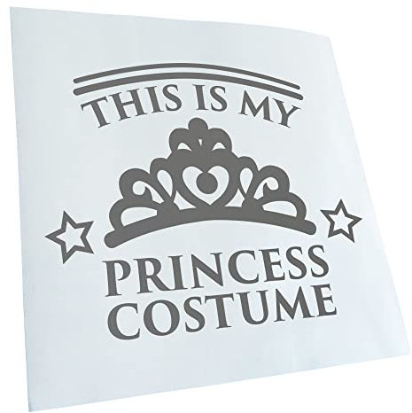 Kiwistar - Autoaufkleber - Grau - 30x24cm - This is my princess costume Sticker - Heckscheibe Auto Aufkleber wetterfest für Kfz LKW Mofa Truck - Sticker außen selbstklebend Tuning Zubehör für Fenster