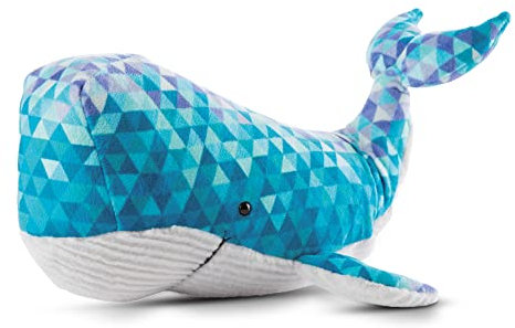 NICI Kuscheltier Wal 32cm in modischem Polygondruck & Strukturiertem Plüschmaterial – Wal Plüschtier für Mädchen, Jungen & Babys – Stofftier zum Kuscheln & Spielen – Kuscheliges Schmusetier