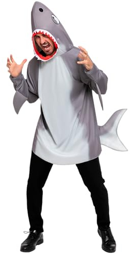 Spooktacular Creations Adult Men Shark Costume for Halloween, Costume Party, Trick or Treating, Cosplay Party (Medium)