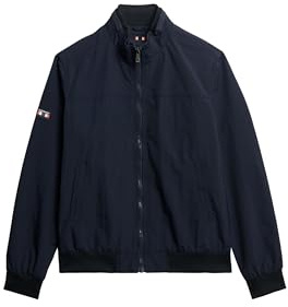 SUPERDRY, JACKET NYLON HARRINGTON JACKET, M5012079A, Eclipse Navy, L, MAN, ADULTO