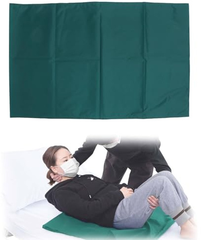 Tubular Slide Sheet for Patient Transfer, 70x68 cm Sliding Draw Sheet for Bedridden Elderly and Disabled, Nursing Aid for Car, Wheelchair and Recliner Transfers (Green)