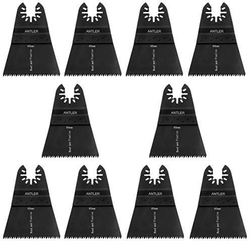 10 x Antler 65mm Coarse Wood Blades Compatible with Dewalt Stanley Worx F30 Black & Decker Erbauer Oscillating Multitool Accessories